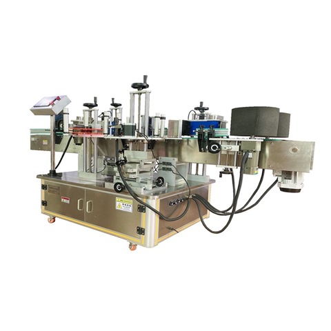 Automaatne kahepoolse märgistamise masin, neljakandilise pudeli sildistamise masin 