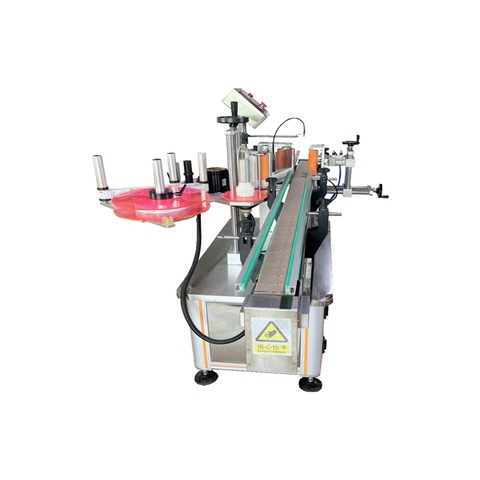 Kahepoolse sildistamise masina lame ruudukujuline ümmargune pudel / kleebise sildistamise pakkimine, täitmise korkimise masina etikettide tootja 