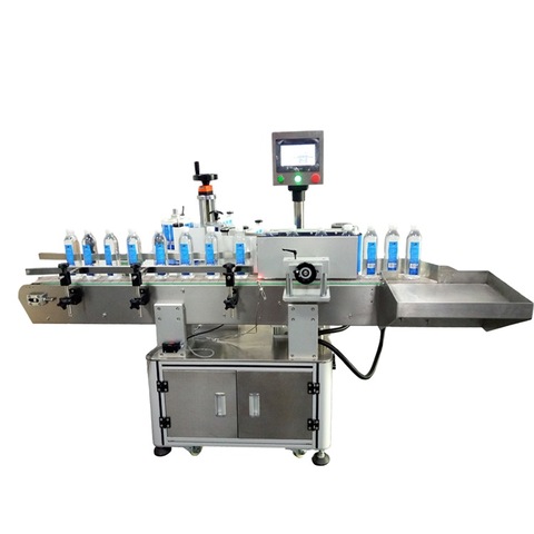Automaatne PE pudelivee kahepoolse kleepkleebise märgistamise masin 