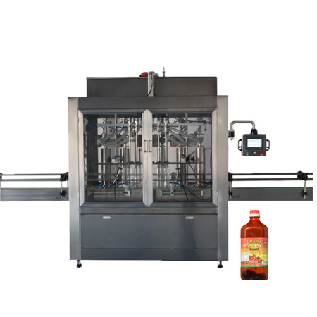 Automaatne nelja peaga toidujoogimasinate toiduõlipudelite täitmise ja korgistamise masin lintkonveieriga (YT4T-4G1000 ja CDX-1) 