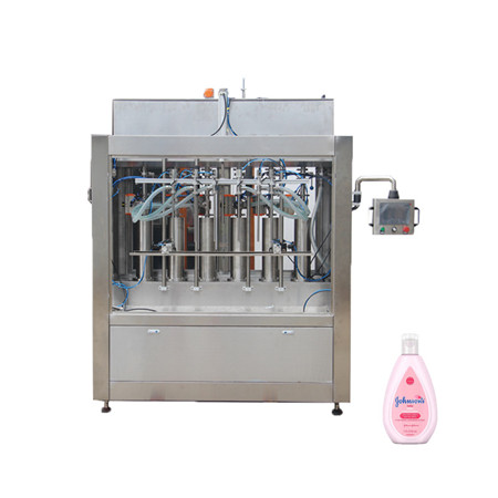 Automaatne mitme täitepeaga pesuvahendi määrdeõli vedel pudeli täitmise masin 